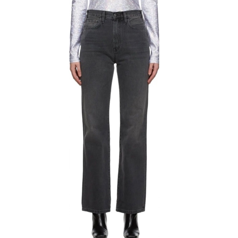 FRAME • Le Pixie Jane High Rise Straight Leg Jeans Oakland Grey Denim Women’s
